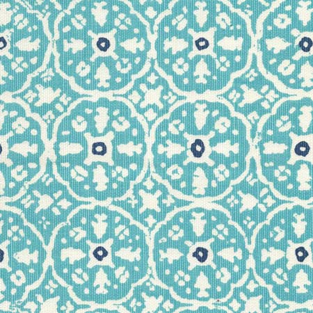 149-33 NITIK II New Turquoise on Tint Quadrille Fabric