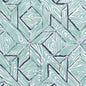 6280-03WP PARQUETRY Blue Turquoise On White Quadrille Wallpaper