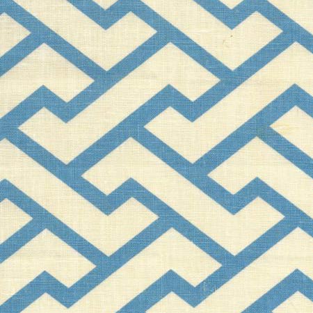 6340-17 AGA New French Blue on Tint Quadrille Fabric