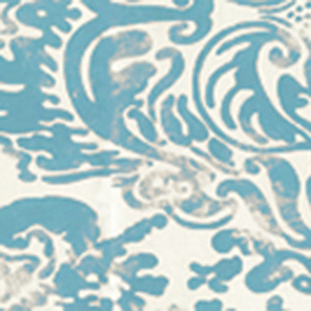 2330-27WP SAN MARCO Dark Turquoise On Off White Quadrille Wallpaper