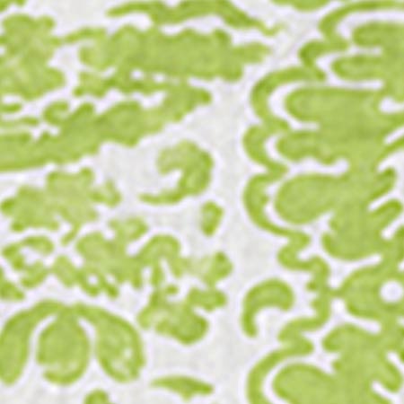 2330W-10 SAN MARCO New Green on White Quadrille Fabric