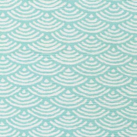 8180W-02 SETO II Turquoise on White Quadrille Fabric