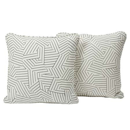 SO17605 DECONSTRUCTED STRIPE Schumacher Pillow-Black and White