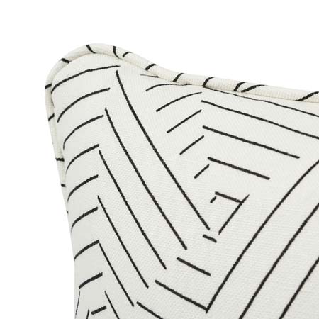 SO17605 DECONSTRUCTED STRIPE Schumacher Pillow-Black and White