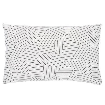 SO17605 DECONSTRUCTED STRIPE Schumacher Pillow-Black and White