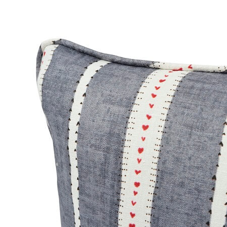 SO17694 AMOUR Schumacher Pillow-Charcoal and White