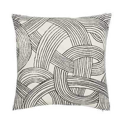 SO17871 FREEFORM Schumacher Pillow-Black and White