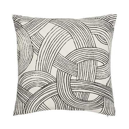 SO17871 FREEFORM Schumacher Pillow-Black and White