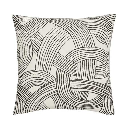 SO17871 FREEFORM Schumacher Pillow-Black and White