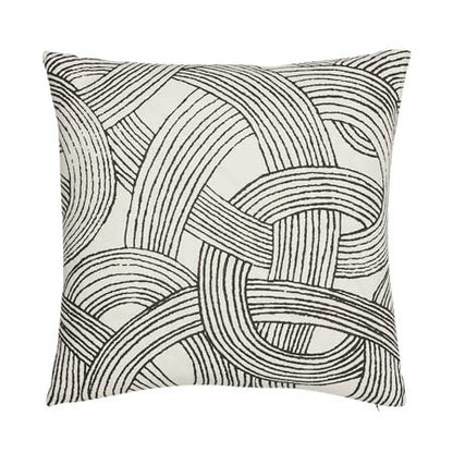 SO17871 FREEFORM Schumacher Pillow-Black and White