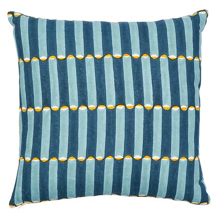 SO17930 PATTEE & LUNA Schumacher Pillow-Tumeric and Blue