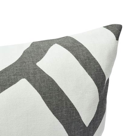 SO264433 ZIMBA Schumacher Pillow-Charcoal and White