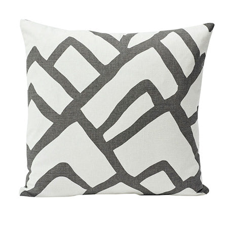 SO264433 ZIMBA Schumacher Pillow-Charcoal and White