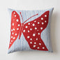 SO55 MARIPOSA Schumacher Pillow-18" x 18"-Red and Blue