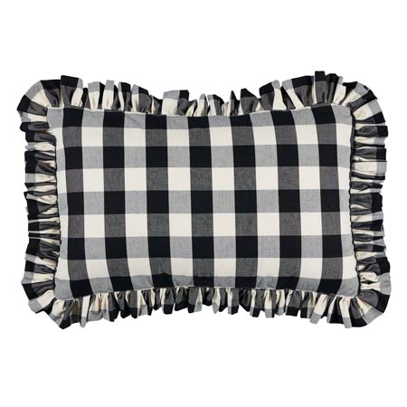 SO6304 CAMDEN COTTON CHECK Schumacher Pillow-Black and White