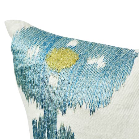 SO6581 RAJA EMBROIDERY Schumacher Pillow-Sky