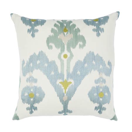 SO6581 RAJA EMBROIDERY Schumacher Pillow-Sky