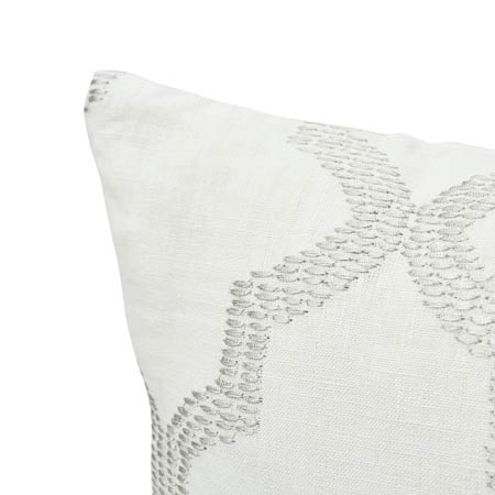 SO6834 TANGIER EMBROIDERY Schumacher Pillow-Silver