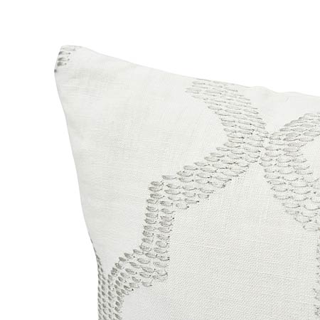 SO6834 TANGIER EMBROIDERY Schumacher Pillow-Silver