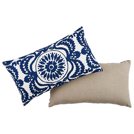 SO7026 CASTANET EMBROIDERY Schumacher Pillow-26" x 15"