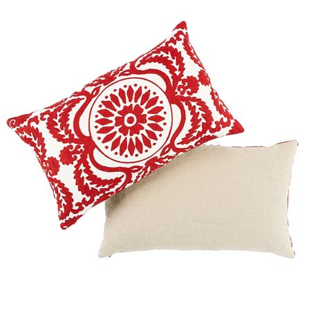 SO7026 CASTANET EMBROIDERY Schumacher Pillow-26" x 15"