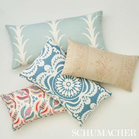 SO7026 CASTANET EMBROIDERY Schumacher Pillow-26" x 15"