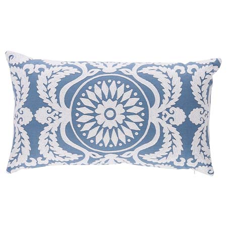 SO7026 CASTANET EMBROIDERY Schumacher Pillow-26" x 15"