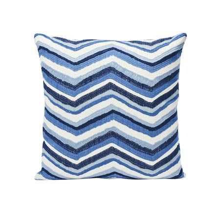 SO7247 SHASTA EMBROIDERY Schumacher Pillow-Blue