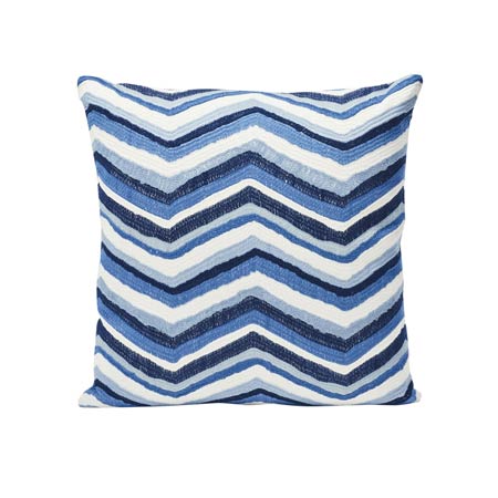 SO7247 SHASTA EMBROIDERY Schumacher Pillow-Blue