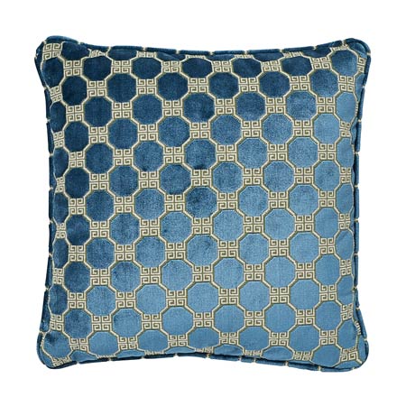 SO7279 OCTAVIA VELVET Schumacher Pillow-Peacock and Green