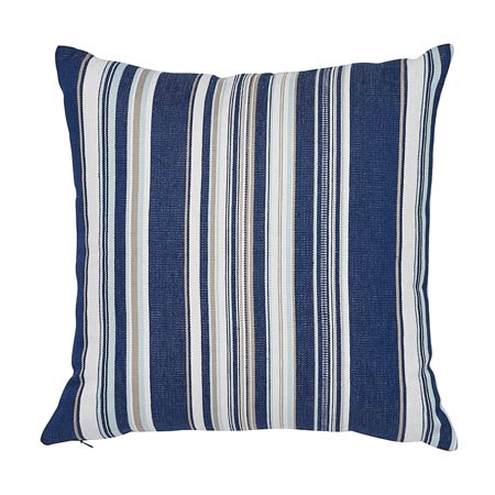 SO7663 PONDEROSA STRIPE I/O Schumacher Pillow-Navy Blue