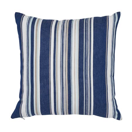 SO7663 PONDEROSA STRIPE I/O Schumacher Pillow-Navy Blue