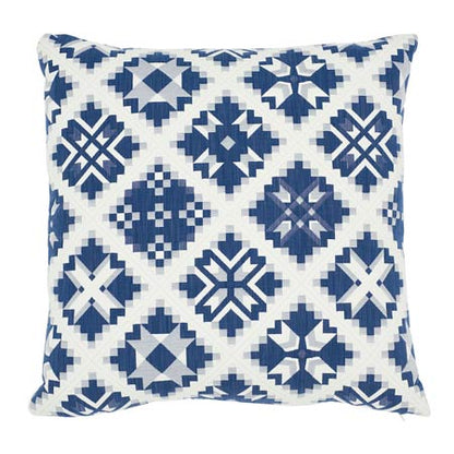 SO7676 TRISTAN PATCHWORK Schumacher Pillow-Indigo