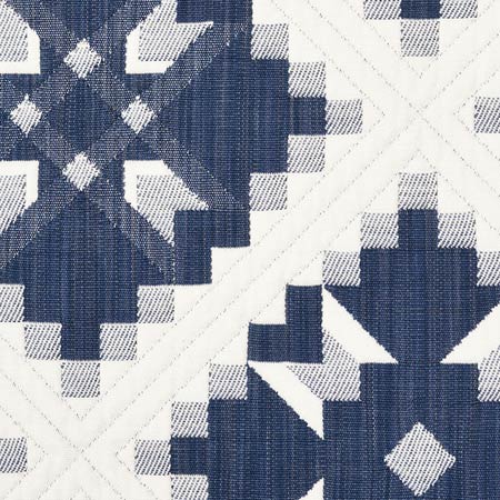 SO7676 TRISTAN PATCHWORK Schumacher Pillow-Indigo