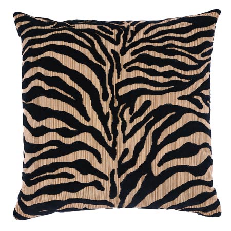 SO7777 REGINE STRIE VELVET Schumacher Pillow-20" x 20"-Ebony