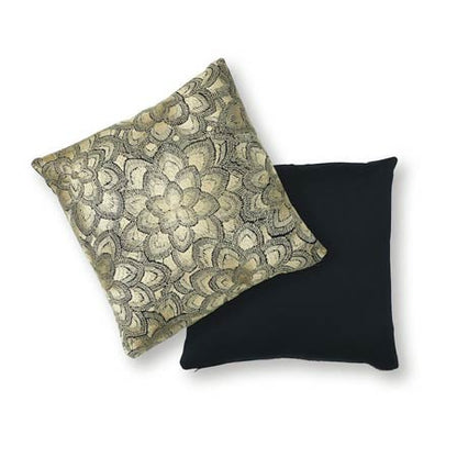 SO7834 LOTUS EMBROIDERY Schumacher Pillow-Gold