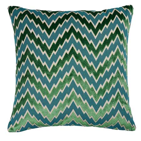 SO8022 FLORENTINE CHEVRON Schumacher Pillow-Emerald