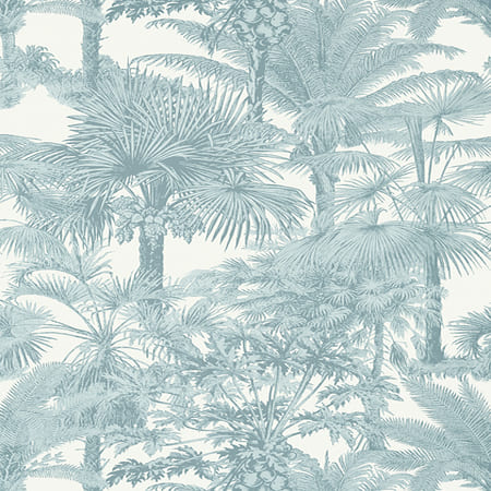 T10104 PALM BOTANICAL Spa Blue Thibaut Wallpaper