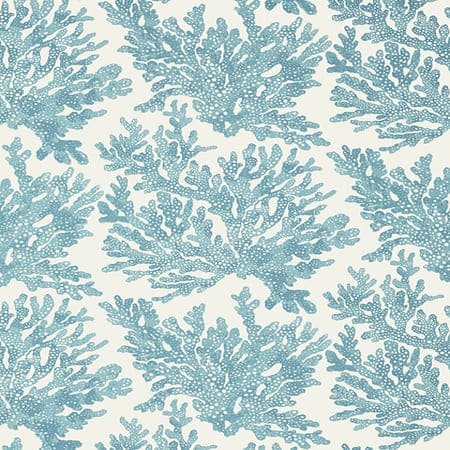 T10122 MARINE CORAL Spa Blue Thibaut Wallpaper