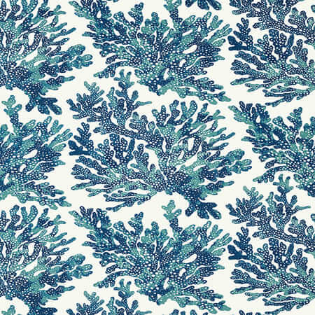 T10124 MARINE CORAL Navy Thibaut Wallpaper