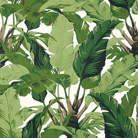 T10127 TRAVELERS PALM Green Thibaut Wallpaper