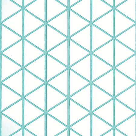 T10132 BOX KITE Turquoise Thibaut Wallpaper