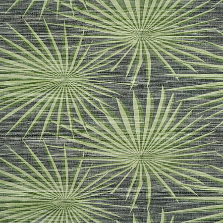 T10143 PALM FROND Black And Green Thibaut Wallpaper