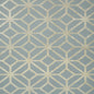 T10414 MAMORA TRELLIS CORK Spa Blue On Metallic Pewter Thibaut Wallpaper