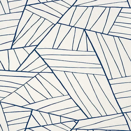 T10443 JORDAN Navy On White Thibaut Wallpaper