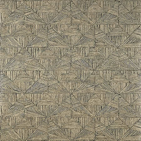 T10463 CRYSTALLA Metallic Pewter On Black Thibaut Wallpaper