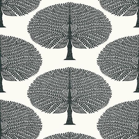 T10602 MULBERRY TREE Black And White Thibaut Wallpaper