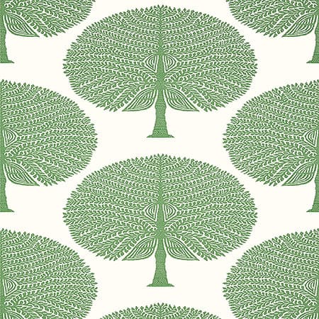 T10604 MULBERRY TREE Green Thibaut Wallpaper