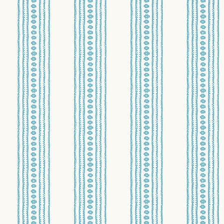 T10609 NEW HAVEN STRIPE Turquoise Thibaut Wallpaper