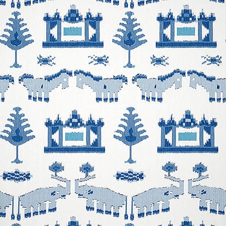T10641 KINGDOM PARADE Blue And White Thibaut Wallpaper